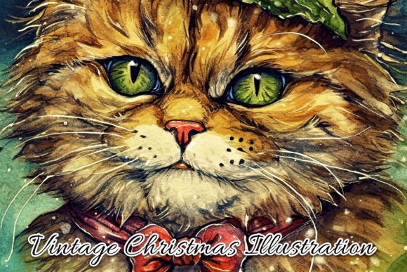 Download Vintage Christmas Card Illustration IX - Premium Resources